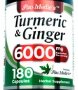 FITO MEDIC's Lab QQ Turmeric and Ginger Supplement + 6000 mg → 180 Caps → 超高吸收, s.