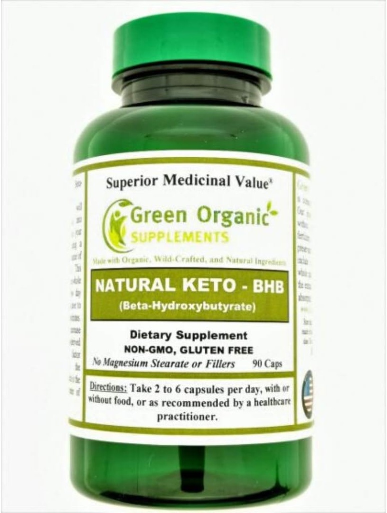 绿色有机补充物 Keto, BHB, Beta-Hydroxybutyrate (Pack of 1)