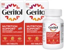 Geritol,多维生素补充剂,含有B-维生素、抗氧化剂、维生素C、E-D和铁、26种基本维生素和矿物、无葡萄糖、非GMO、无人工甜剂、100片-2厘米