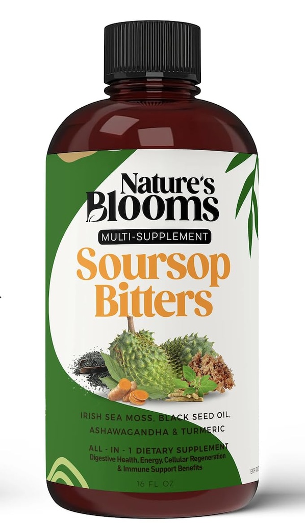 Soursop Bitters Liquid Supplements, 16 oz QQ 自然界最佳Bitters QQ 传统健康与清洁支持的保健成份
