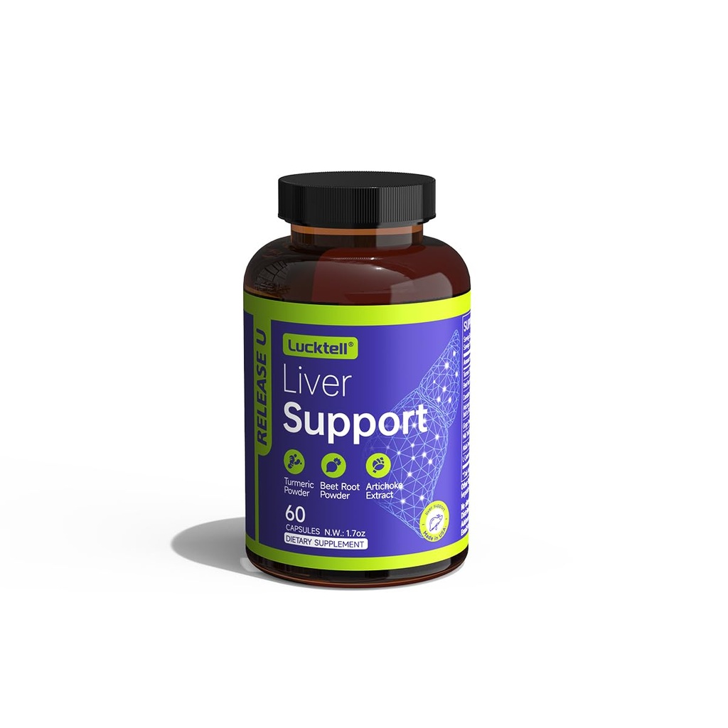 Liver Support Supplement – Liver Cleanse Detox & Repair with Milk Thistle, Turmeric, Dandelion & Artichoke Support | 7-in-1 Herbal Formula Protect Liver | 60 Capsules, 30-Day Supply, Made in USA