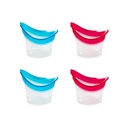BRABASAP 洗眼杯 4Pack 洗眼 Kit 洗浴袋 硅酮 擦眼液 护理 使用存储容器有效洗眼液 洗眼液 洗眼液 洗眼液 洗眼液(蓝色和粉色)