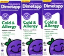 儿童的Dimetapp 冷和过敏液体 – 葡萄火焰,无酒精,8 fl z - 3 Pack