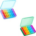 Asprink Cyan+蓝药丸组织者 3 Times a day - 每周药丸组织者 3 Times a day - 大药丸盒 7 Day Medicine Organization Pill case, Travel Pill Organization, to Hold Vitamins, Medicine