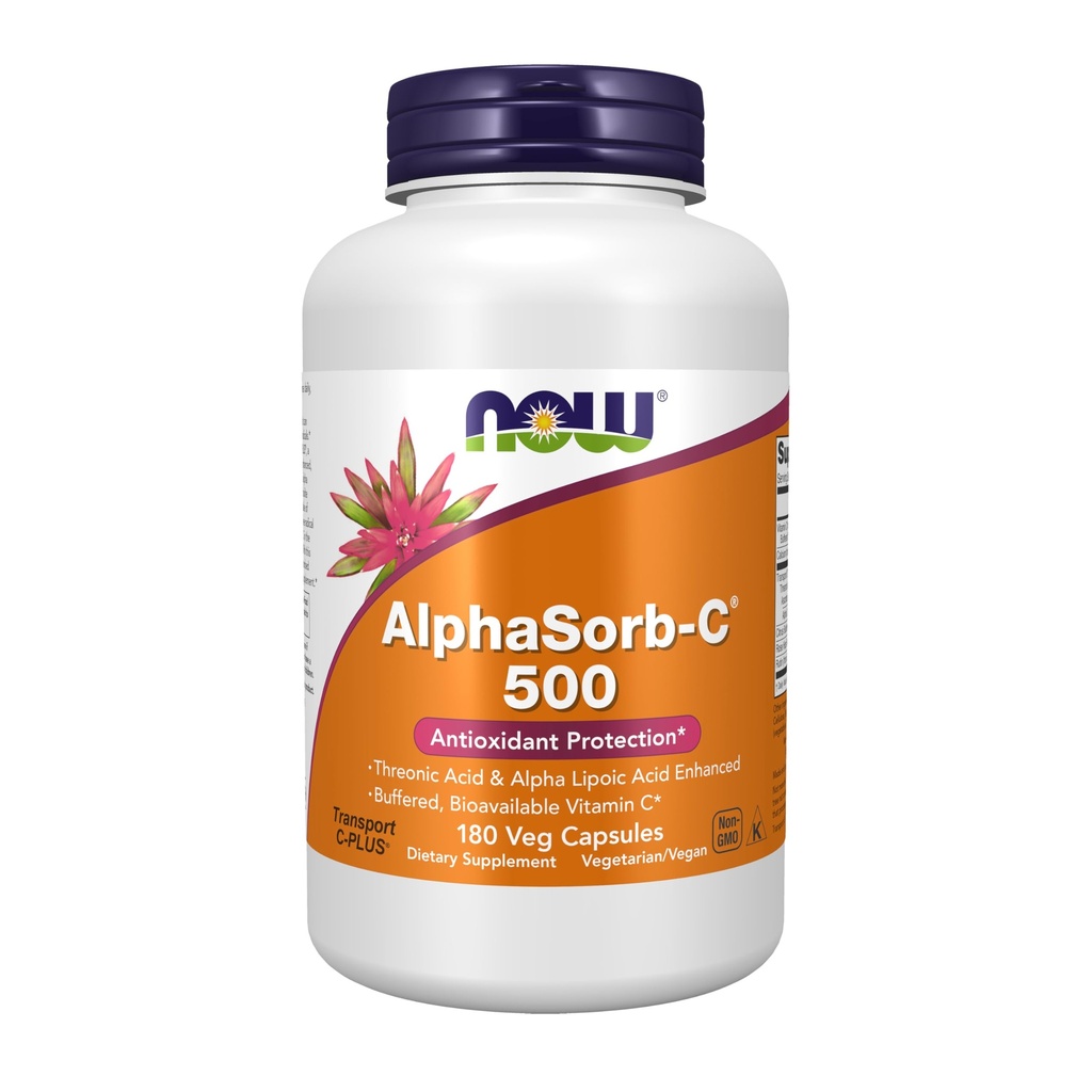 现在食品补充品,AlphaSorb-CTM 500毫克,加热酸和Alpha Lipoic酸加固,180维卡普尔