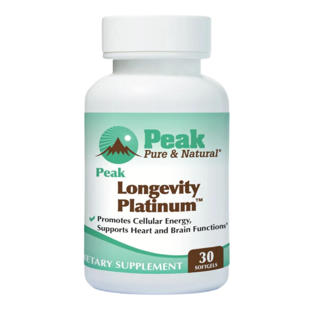 峰值长寿白金PQQ 配 Coenzyme Q10 - 配Ubiquinol CoQ10和Shilajit的Pyrrolocalinoline Quonone - 天然能源和健康老化的Mitochondrial 补充(30软胶)