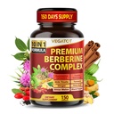 VEGATOT Gluco Savior Berberine 配有锡兰锡桂、Bitter Melon、Gymnema -- -- 支持Imune、心脏健康和胃肠功能 -- -- 在美国制造(150个(一包))