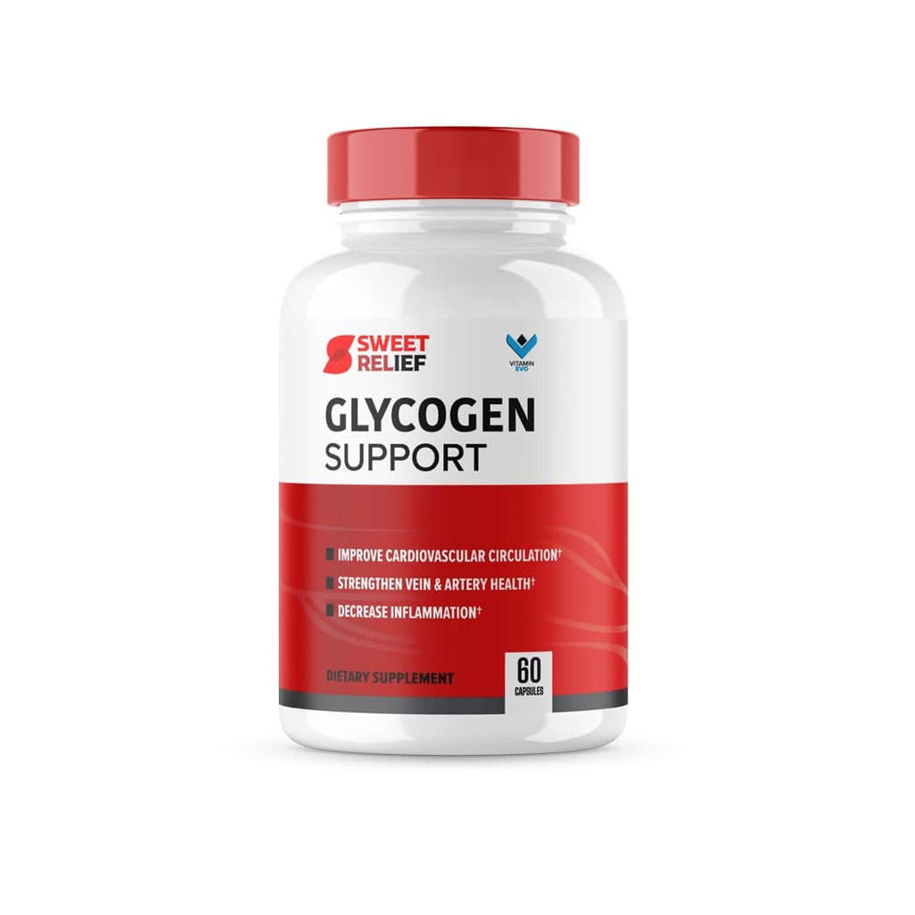 Sweet Relief Glycogen Support - SweetRelief 血船清洁剂, Sweet Relief Capsules, 高级公式 Glyco 优化剂, Sweet Relief Reviews (60 Capsules) 1个月供应量