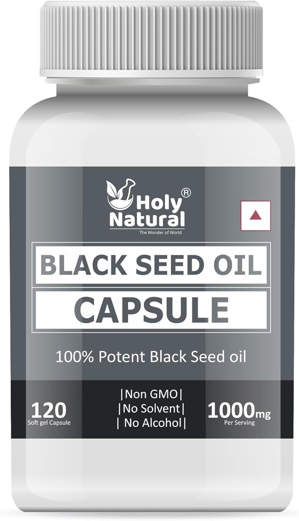 黑种子油软胶囊 — 500mg(120 Softgel) 优质冷压奈杰拉·萨蒂瓦种子油 I 2个月补充 I Rich Thymoquinone,维生素E & Omega 3 6 9