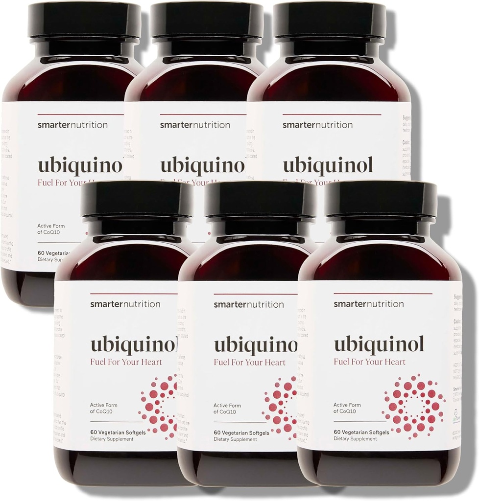 SMARTERNATION Ubiquinol 100mg + 天然植物制成 Omega 3 6 9 - 临床研究 Ahiflower ® Oil - 用于心脏支持的超吸收 CoQ10 - 非GMO - 360 Softgels [180日供应]