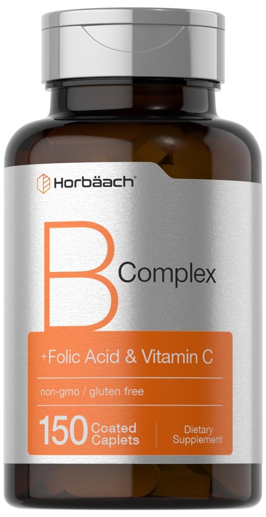 Horbaach B 男女复合维生素 |150卡佩 | 含Folic Acid和维生素 C | Non-GMO和Gluten 免费补充