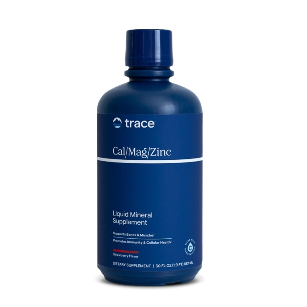 跟踪矿物 Cal/Mag/Zinc -- -- 天然身体健康的液体矿物补充 -- -- 骨骼、肌肉和细胞健康 -- -- 支持豁免和能源 -- -- 无粘液 -- -- 30Fl Oz(32种服务) -- -- 天然草莓