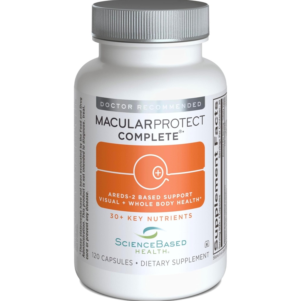 Macular Protect complete – AREDS 2 眼部健康补编 配有每日多维塔明 – 30+ 配有Lutein & Zeaxanthin的关键营养剂 – 支持眼,视觉和全身健康 – 120 Capsules