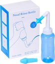 Neti Pot Sinus Rinse瓶 鼻液净化 Sinus Rinsing Kit瓶鼻液净化器,供成人和孩子们免费使用(300ML,蓝色)