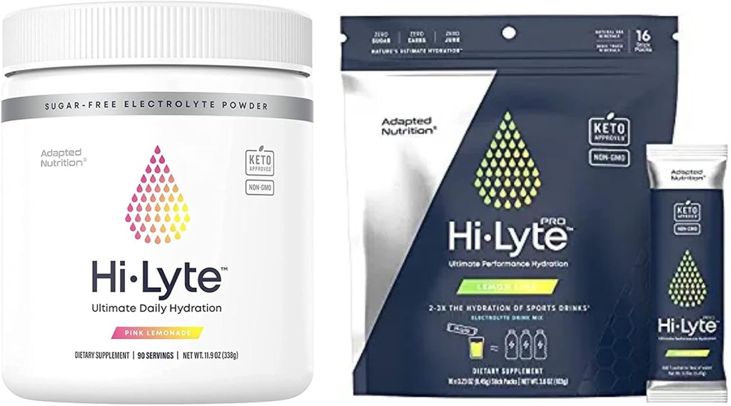 Hi-Lyte Pro 水解包, 16个个人饮料包 | Orange | Keto K1000 电解粉 | 水解补充  Drink Drink Mix | Raw Mineral Flavor