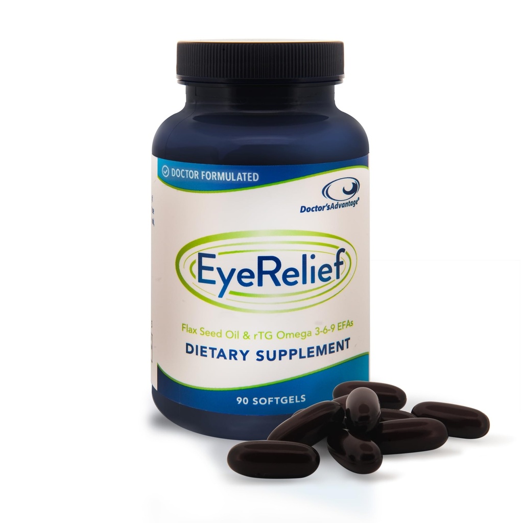 医生的优势眼部救助补充剂 - 90 Softgels,1-Month 供应 - Natural Triglyceride Omega 3 Fish Oil for Retinal Gland Support