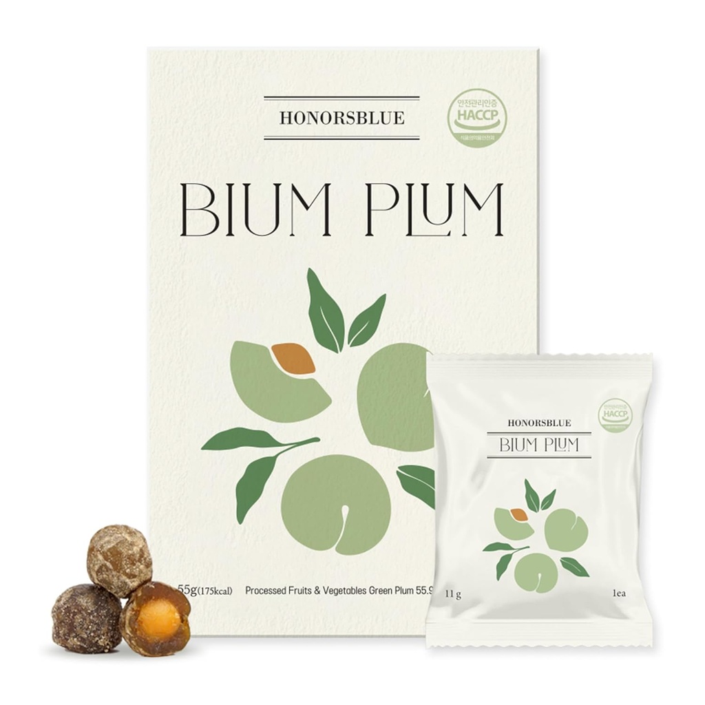 Bium Plum(5-Pack) 100% 天然食品发酵2800-Hour, 带有亲生药和先生药的消化酶, Gut健康, Bloating Relief for Women, Psyllium husk, 天然饮食纤维