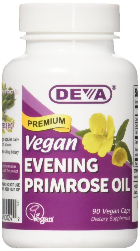 Deva Vegan 维生素晚报 Primrose Oil Vcap, 90 Counter