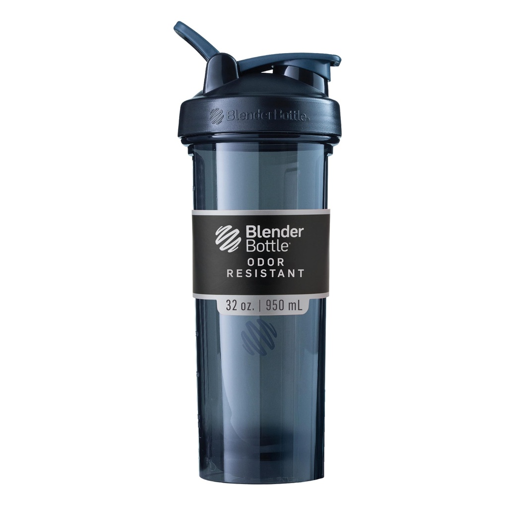 BlenderBottle Shaker Bottle Pro系列 完美地用于蛋白质摇摆和前期工作,32-Ounce,黑色
