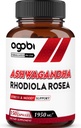 1950mg与Rhodiola Rosea 1950mg合著的Ashwagandha补编 -- -- 免疫系统、力量、能源生产、重点和总体健康高度集中的摘录 -- -- 150卡普勒