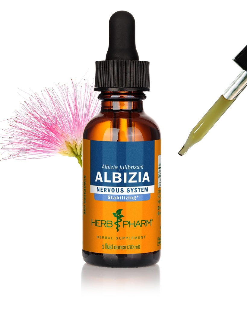 Herb Pharm Albizia 神经系统支持液体提取器, 1 Fl Oz