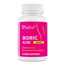 Safrel Boric Acid Vaginal Supposities - 60 Counter (1-Pack) - 100%纯美-Made,支持亲密和阴道健康,pH平衡,臭味控制 - 妇女的健康基本性