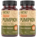 DEVA 营养 Vegan 南瓜种子油 500 mg,冷椒和未精炼 - 90 capsules