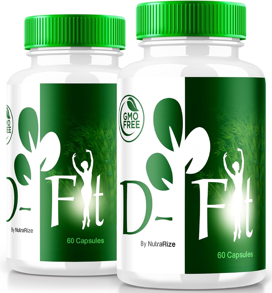 (2 Pack) D- Fit Capsules, 健康与健身的所有天然D适配公式, 实现身体和适配目标的Premium Keto支持, Keto体重损失补编, DFit Detox Pills Reviews (120 Capsules)