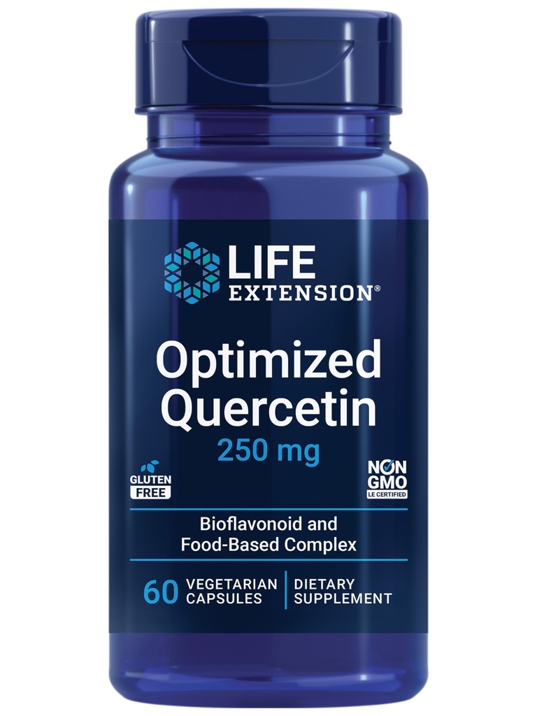 生命延伸优化 Quercetin 250 mg 支持免疫健康,心脏健康,非GMO,Gluten Free - 60 蔬菜卡普尔