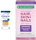 CIRACAL 缓释 1200,1200 mg 钙 Citrate 和碳酸钙 Blend & Nature's Bounty Advance hair, Skin & Nails