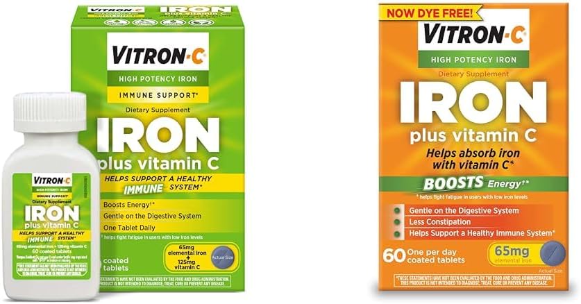 Vitron-C 高潜力铁加维生素C,60 计,包2