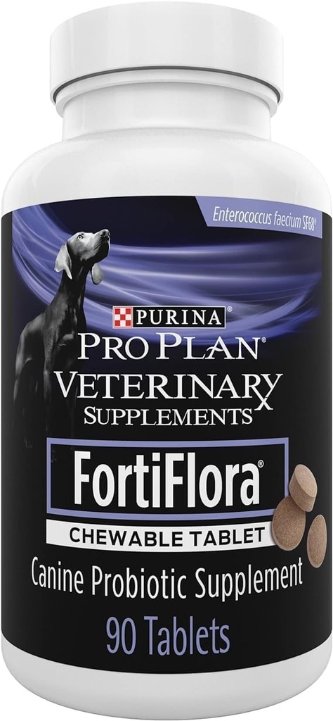 Purina Pro Plan 兽医补充剂 FortiFlora Chewable Dog Probiotic 补充剂 90 ct. Canister