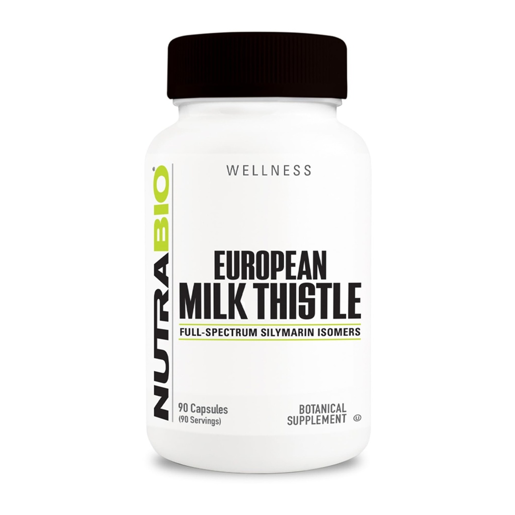 NutraBio European Milk Thetle Supplement, 241mg - 支持抗氧化物福利与健康, 90 Capsules