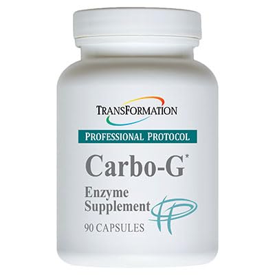 转录良好健康酶Carbo-G 高潜力酶混合公式补充剂,用于碳水化合物分解、营养吸收、90卡普尔