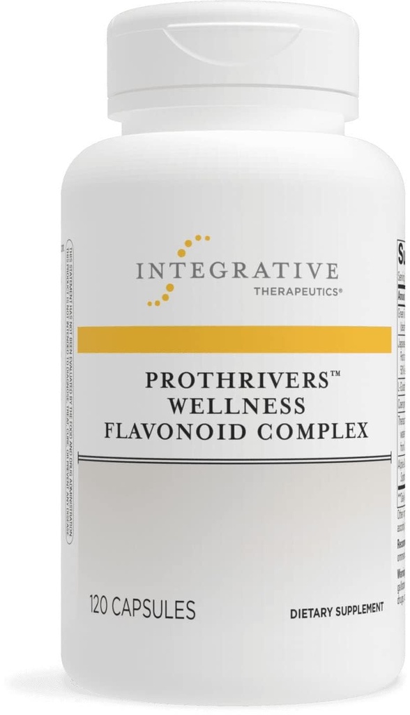 综合疗法 prothrivers Wellness Flavonoid Complex - 支持健康抗氧化剂途径* - 带有CoQ10、Crucumin提取法、绿色茶叶提取法和L-Glutathione - 乳品免费 - 120 Capsules
