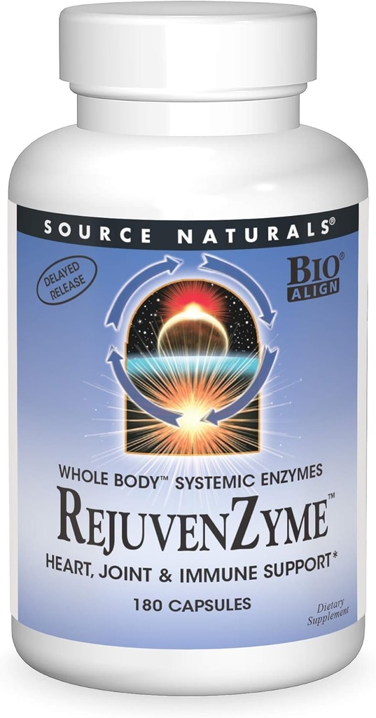 资料来源:Raturals RejuvenZyme - 心脏、联合和免疫支持 - 180卡普勒