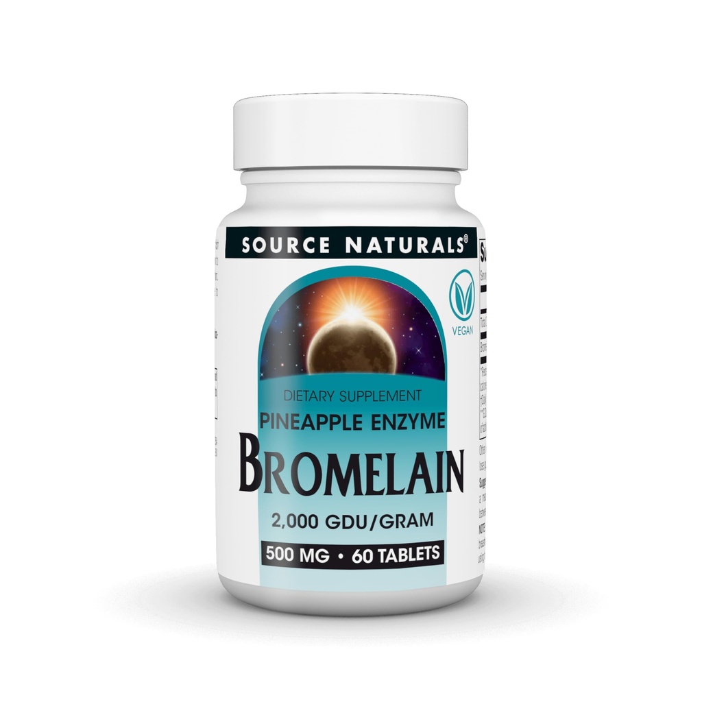 资料来源:Naturals Bromelain,2,000GDU/GRAM,菠萝酶,500MG - 60片