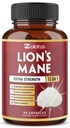 Zolotus 11 in 1 Lions Mane Mushroom Capsules, 3个月供应 科代塞普斯, Reishi, Ashwagandha, Panax Ginseng - 90 Capsules