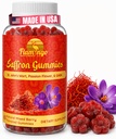 Saffron Extract Gummies-Sugar Free Saffron Supplement Enhanced with GABA, Saint John's Wort, Passion Flower- Saffron Supplements for Kids, Women, Men. Focus and Mood Support. 60 Saffron Gummies