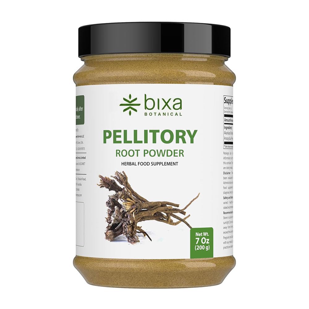 (原始内容存档于2018-03-29) (中文(简体) ). bixa BOTANICALY 根粉 | Anacyclus pyrethrum/Akarkarkara Ayurvedic Herbal Supplement | 200 GMS / 7 OZ → Gluten Free, N-GMO, Steam tried, Vegan, 100%纯度.