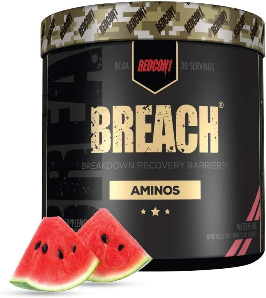 REDCON1 违反BCAAs,西瓜 - Keto 友好型+无糖 基本氨基酸供回收 - 含有BCAAs L-Leucine,L-Isoleucine & L-Valine(30种)