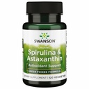 Swanson 有机螺旋藻(Spiruina & Astaxanthin) 120 植物标签