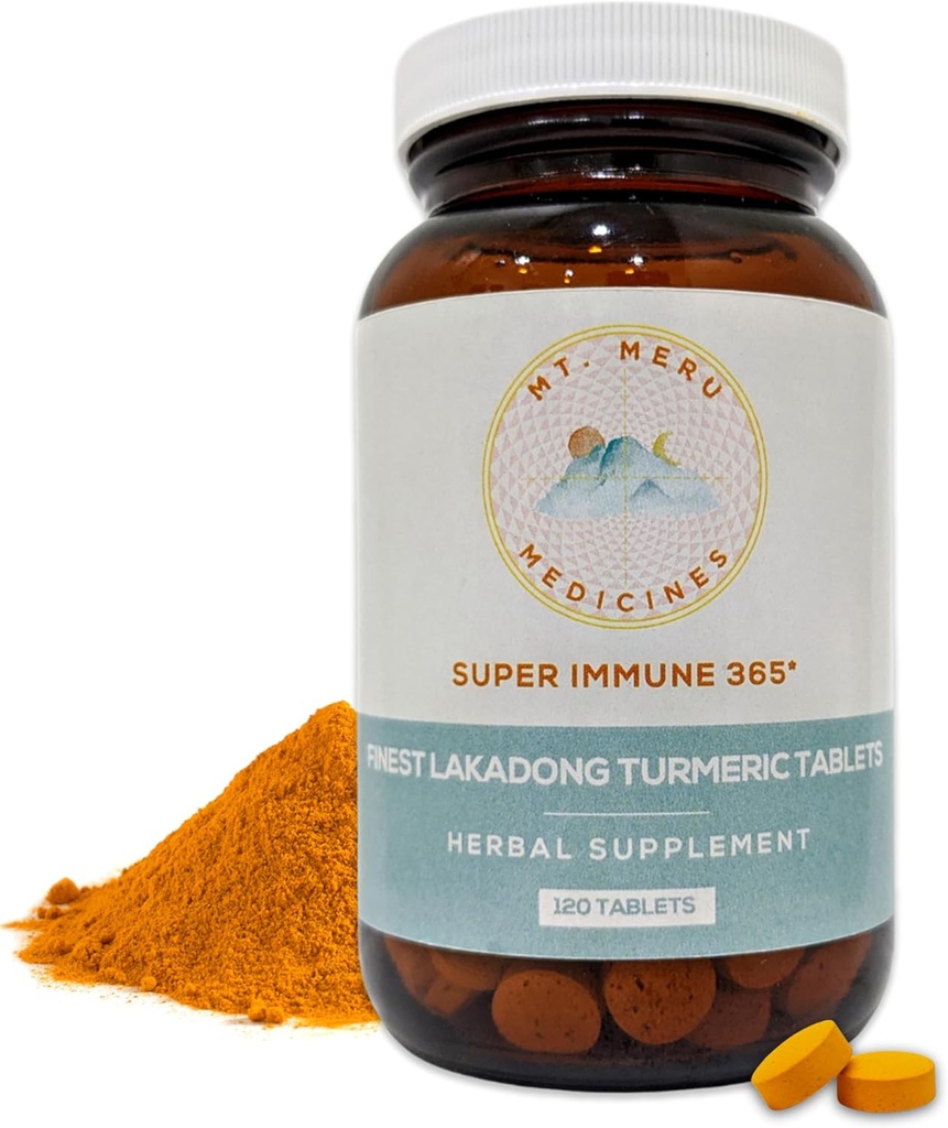 Turmeric Tablet 补编 - 高考敏·拉卡东·图尔克用 Black-Pepper 增强 - 健康心脏,健康免疫系统 - 120 Vegan 片