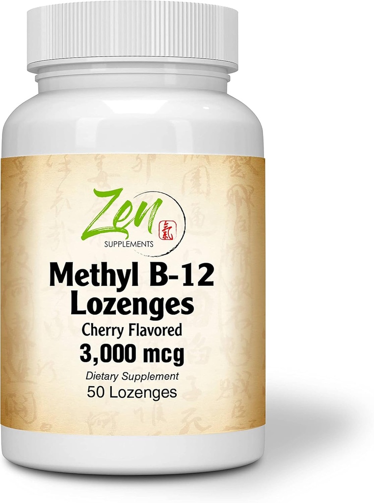 甲基维生素B-12 补充-含有维生素B6,Folate,Biotin-支持心血管健康,健康免疫系统,大脑和神经功能-50 Lozenges