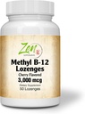 甲基维生素B-12 补充-含有维生素B6,Folate,Biotin-支持心血管健康,健康免疫系统,大脑和神经功能-50 Lozenges