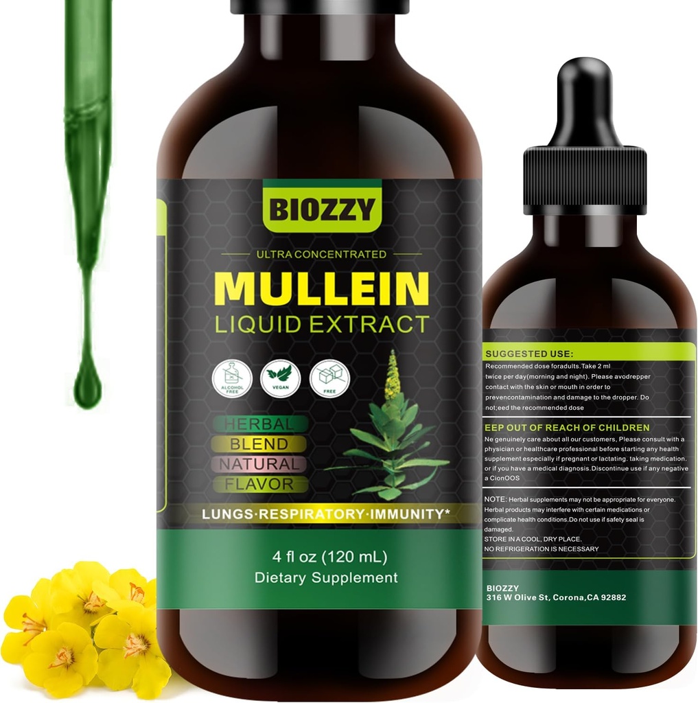 用于肺部的普通穆莱因液滴 用于呼吸和肺部支持的穆莱因叶片提取
