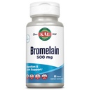 KAL Bromelain 500 mg, 文摘和联合支助补编, 文摘酶, 菠萝提取, 快速分解, Vegan, 无乳制品或大豆制造, 实验室验证, 60种服务, 60片