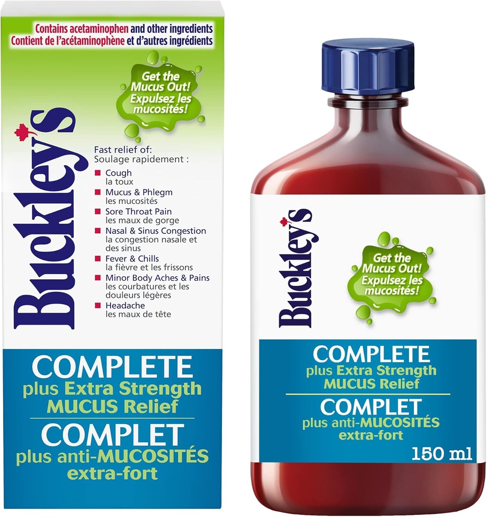 Buckley's complete 'MUCUS RELIEF' Syrup Extra strong for relief COUGH - 150 ml (英语).