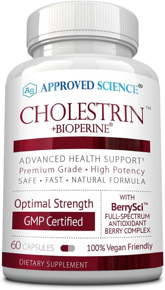 已核准的科学胆固醇- Lipid级支持-抗氧化剂,Lecithin,Berberine HCL, Berries, BioPerine - 60 Capsules - 在美国制造